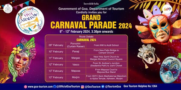 Goa Carnival Festival 2024 Schedule