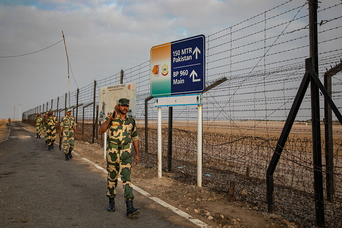 Soldiers at Nadabet Indo-Pak Border