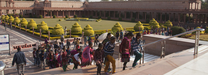 Visitors at temple