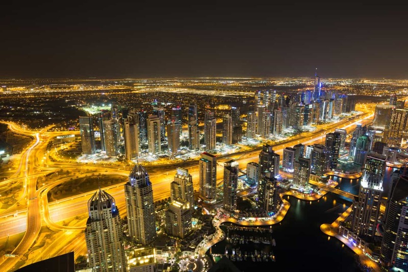 Stunning Dubai Marina night view