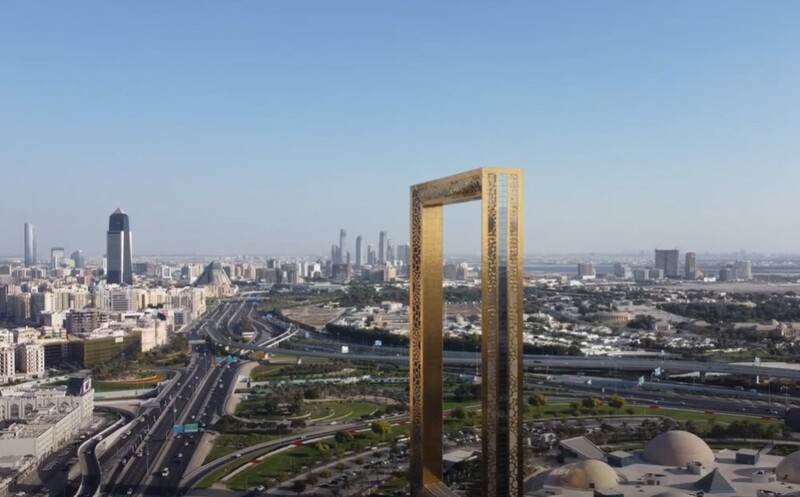 Iconic Dubai Frame panoramic view