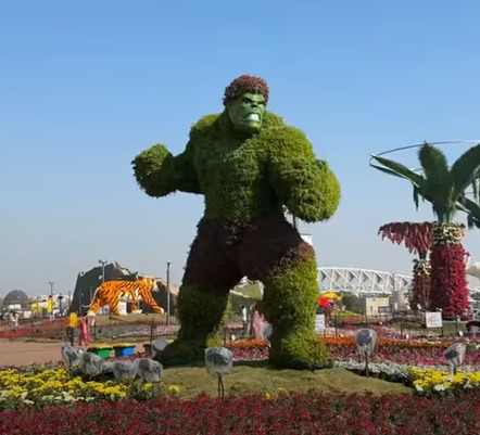 Hulk Sculpture in Flower Show 2025